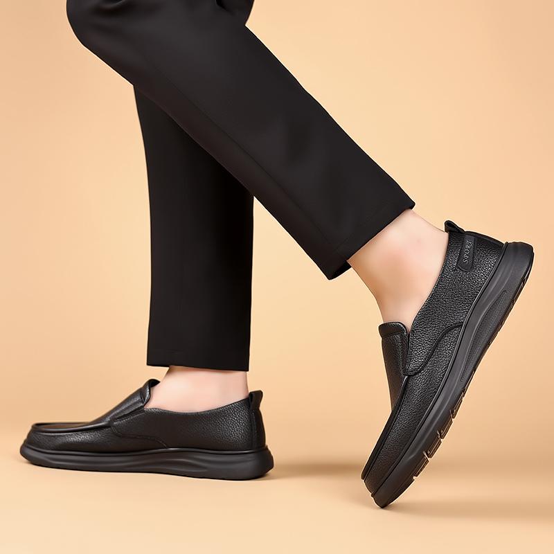 Весна Осень Мужские черные Лоферы Элегантные Деловые Повседневные Туфли Нескользящие Официальные Деловые Кожаные Туфли Для Мужчин Мокасины