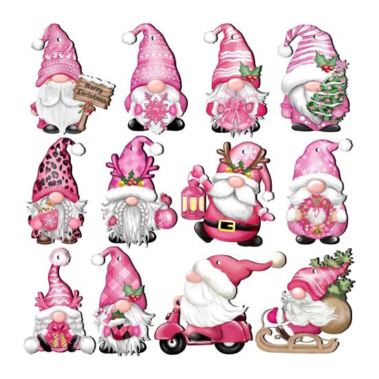 Рождественский карлик, деревянный знак, рождественская елка, безликий гном, подвесные украшения, милый мультяшный деревянный кулон для украшения домашних вечеринок