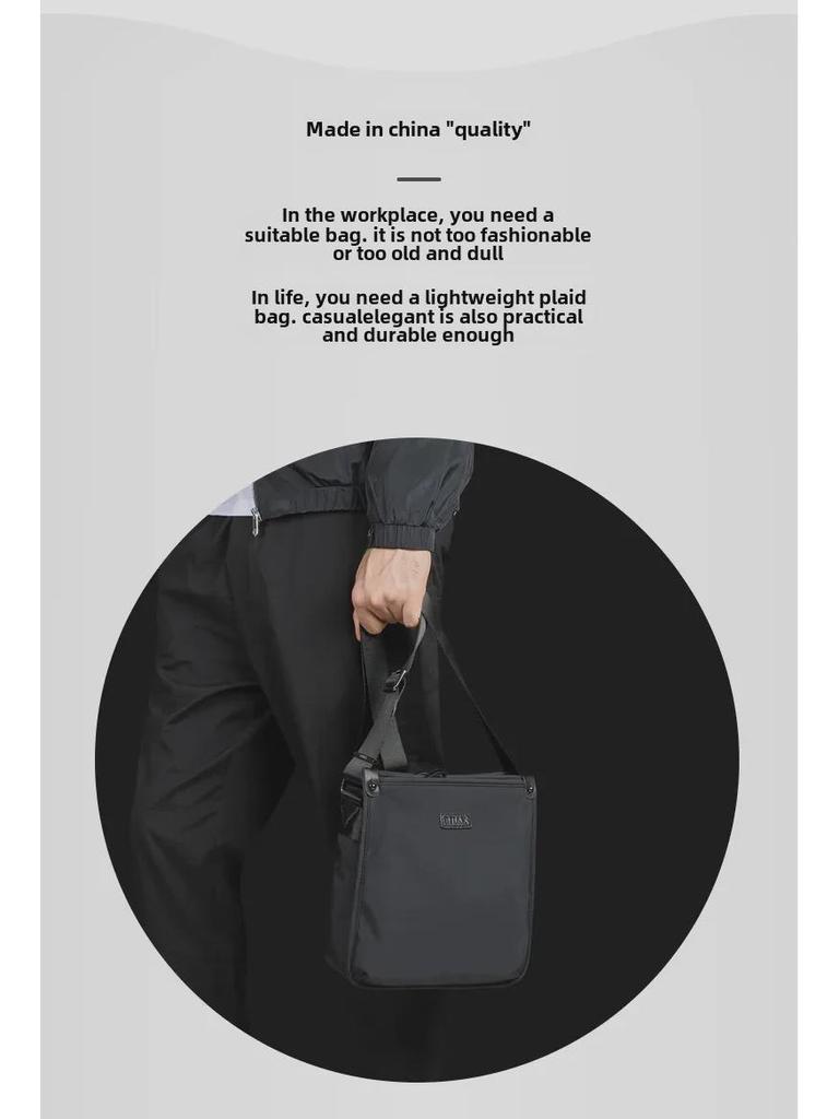 Baojiaxi Мужская водонепроницаемая сумка через плечо из ткани Оксфорд - повседневный рюкзак и сумка-мессенджер 