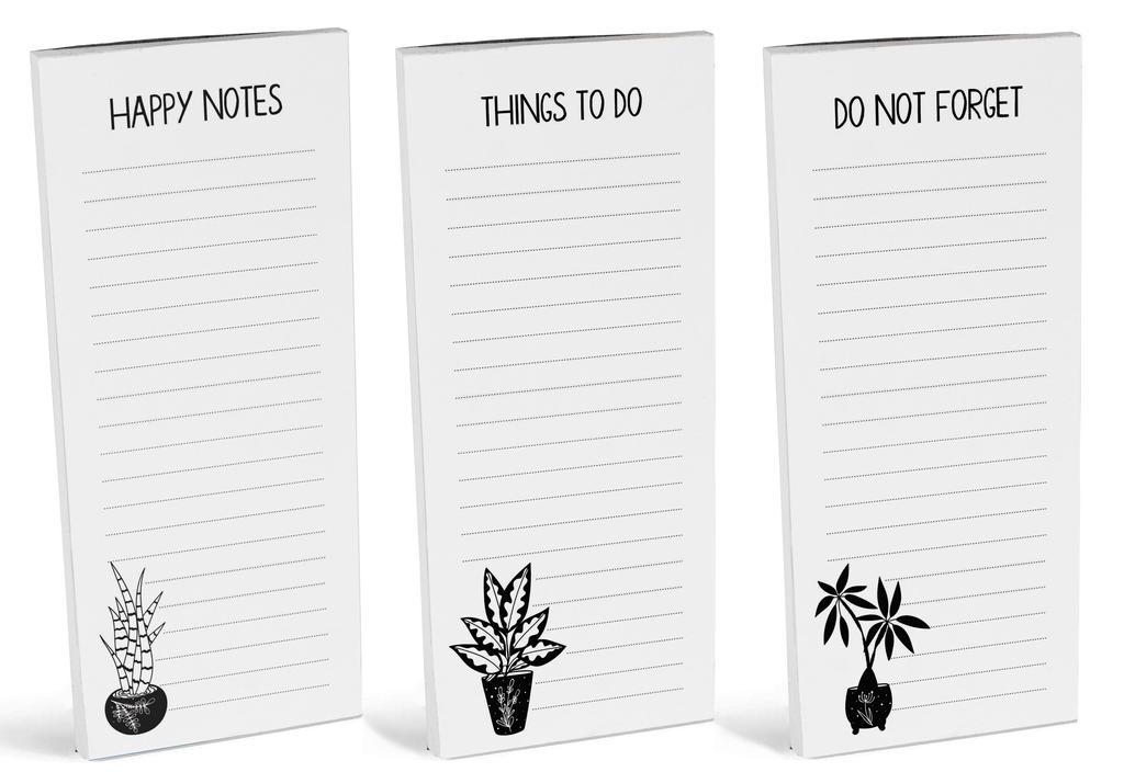 Inkdotpot Упаковка из 3 магнитных блокнотов для записей на холодильник - магнитные блокноты для записей на холодильник-  (50 листов