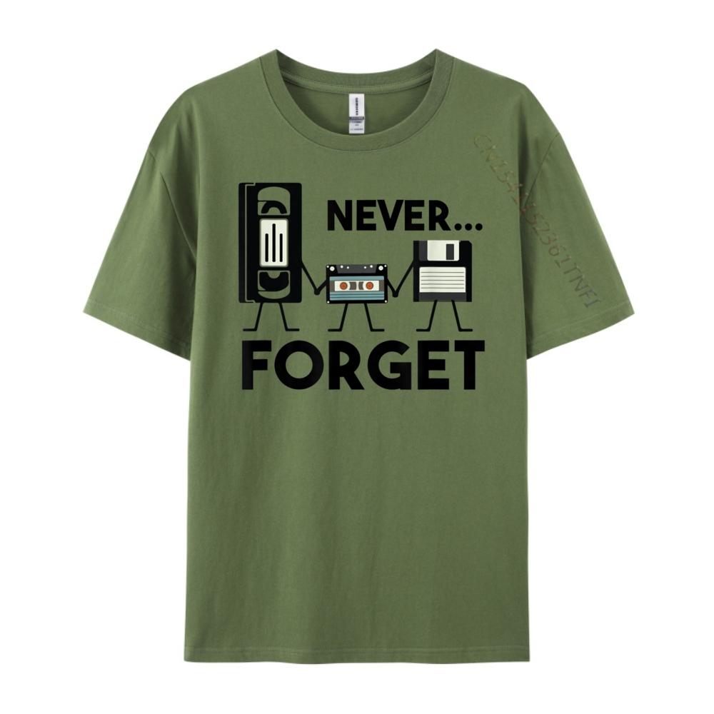 Never Forget Nostalgia Audio Video Devices Unisexs Korean Fashion Cotton Comfort Unisex Clothes Tshirts Printed