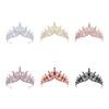 Metal Baroque Crown Shiny Rhinestone Crown Trendy Princess Tiara  Dress Accessories