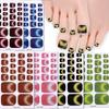 6Sheets Shimmering Glitter Toenail Stickers Colorful Toe Nail Sticker  Summer Use