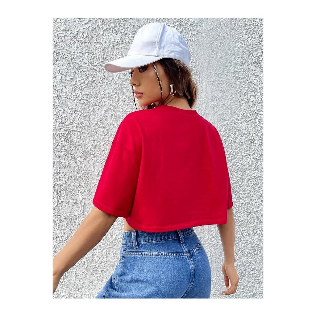 Colorful Oversize Crop T-shirt