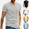 Men's Baggy Cotton Blend Solid Color Short Sleeve Retro T Shirts Tops Blouse