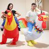 Взрослый Смешной Надувной Костюм Большого Петуха Маскот для Хэллоуина Нового Года Пасхи Карнавальной Вечеринки Косплей Надувной Костюм