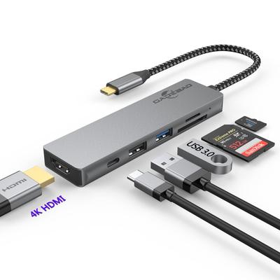 Адаптер-концентратор USB C Type C GADEBAO 4k hdmi док-станция Type C USB-концентратор высокоскоростная передача данных 4K-совместимый HDMI порт быстрой зарядки PD SD TF-карта