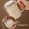 Double-layer Coffee Cup With Spoon&Straw Milk Coffee Mug Portable Insulated Anti Scalding 304 Stainless Steel Water Cup