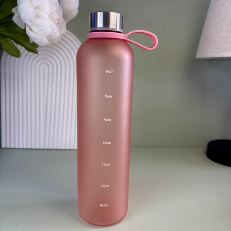 1000ML Handle Scrub Gradient Water Bottle, Large Capacity Space Cup for Outdoor Sports and Portable Use sports water bottle