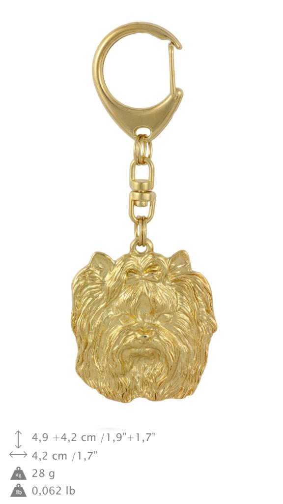 Yorkshire Terrier, Yorkie I - Gilded Key Ring with Dog In Gift Box, Handbag Decoration, Luxury Accessory by Art-Dog Brand