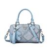 Light Blue Checkered Shoulder Bags for Women Portable Retro Fashion Trend Versatile Korean Style Crossbody Leisure New