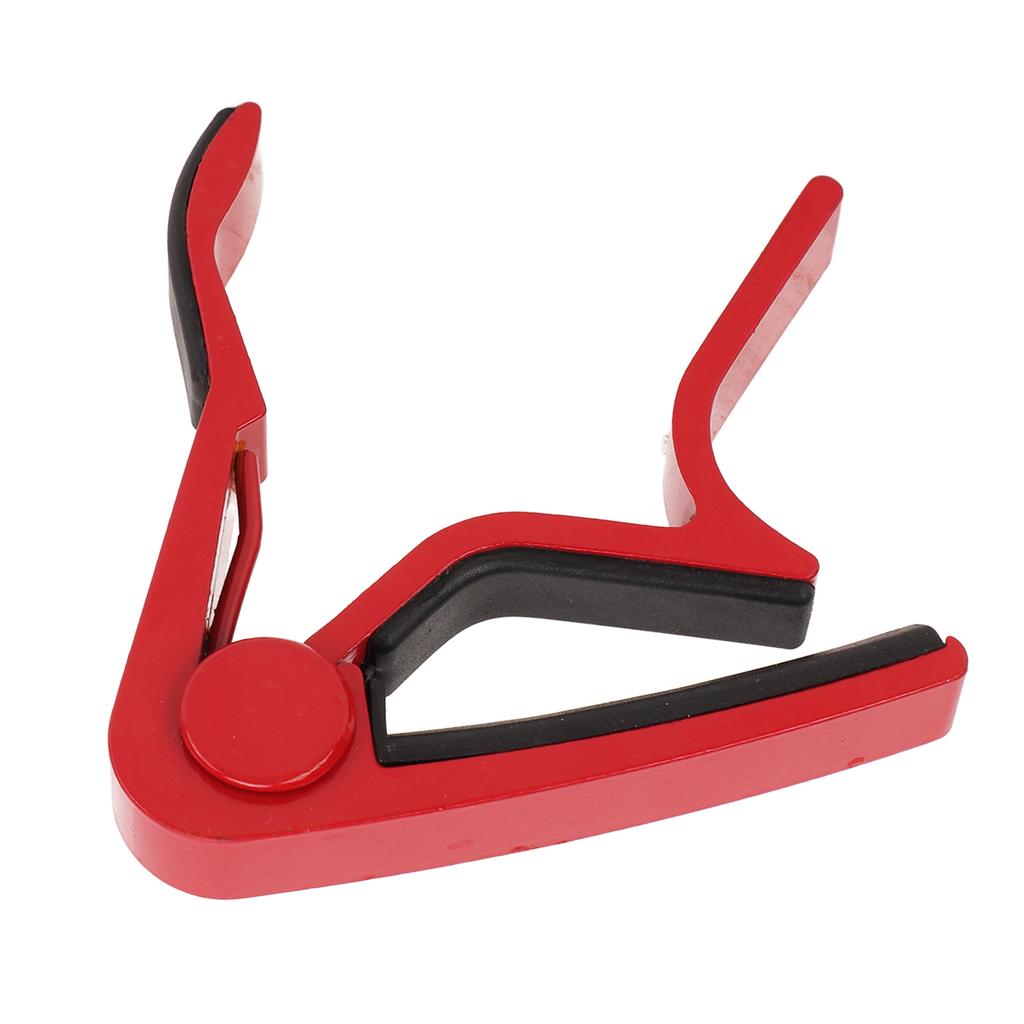 Гитарный каподастр Сильная пружина Устойчивый к царапинам Высокая твердость Сплав Гитарный каподастр с 5 медиаторами Красный