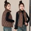 Cotton Vest Women's Winter 2024 New Loose Standup Collar Cotton Vest Vest Vest Vest Jacket Tide