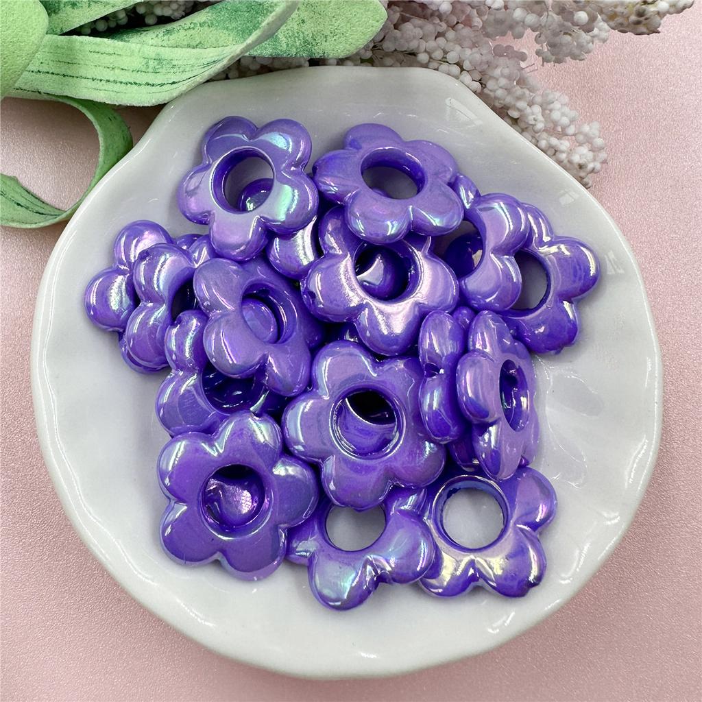 Высококачественные бусины из материала ручной работы, креативные 19 мм акриловые иллюзорные цветные пятиугольные цветочные модные ювелирные аксессуары для изготовления сережек и ожерелий