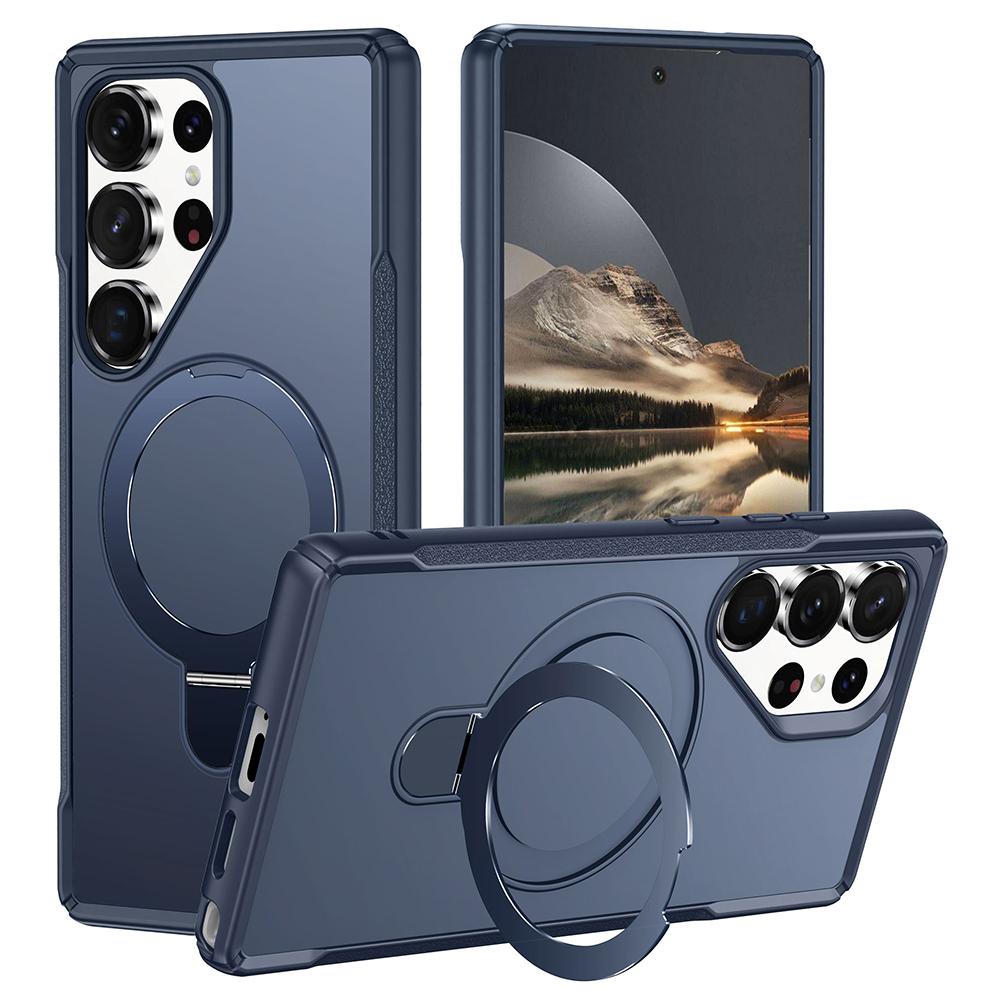 For Samsung Galaxy S25 Ultra Case with Magnetic Kickstand TPU+PC Anti Drop Phone Cover