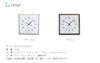 KATOMOKU muku square clock 2, walnut, km-65WA, wall clock with continuous second hand (quartz clock)