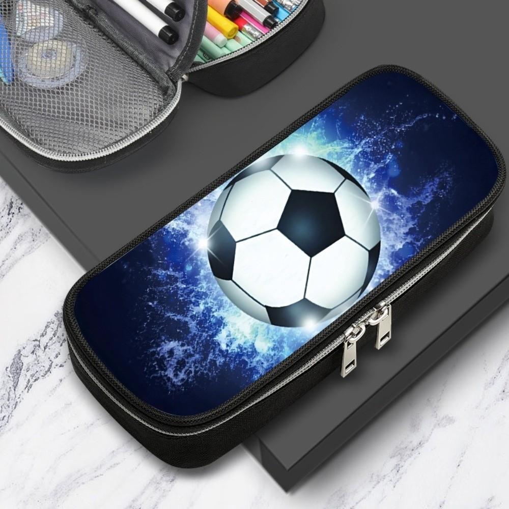 Sports Theme Soccer Pattern Pen Bag Soccer Pattern Multifunction Bag New Pencil Case  Gift