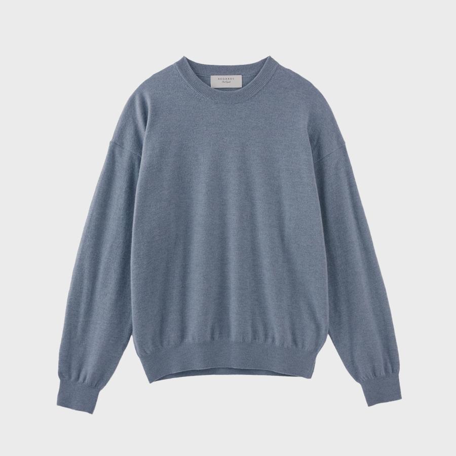 REGARDS Merino Wool Essential Knit - Steel Blue