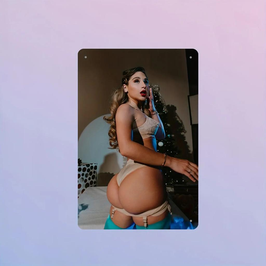 Винтажное бикини Металлический настенный декор - 2D плоский дизайн Декор для дома бара кафе гаража Батарея не требуется