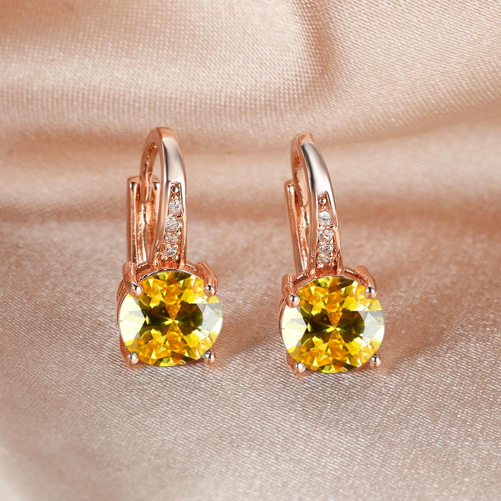 Женские серьги с крупными камнями кубического циркония