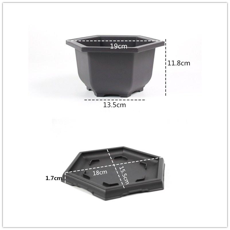 Flowerpots Plastic Plants Pots With Trays Garden Landscape Bonsai Pot Outdoor Rectangular Square Planter Flower Pot Home Decor