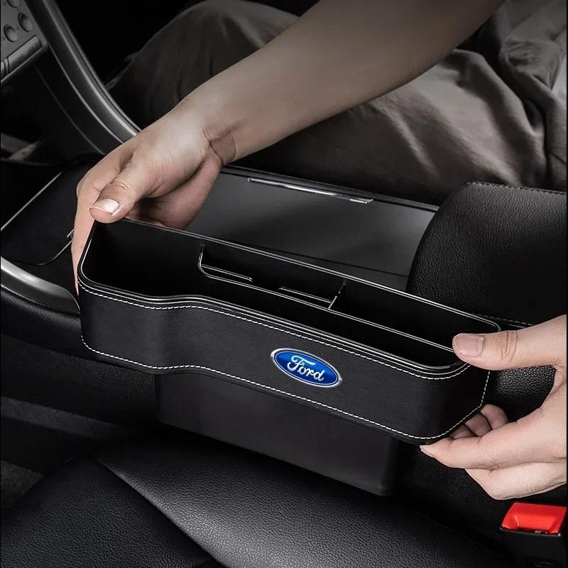 New 2026 Car Sticker For Ford Car Seat Gap Storage Box Cup Holder Phone Wallet Organizer Case For Ford Focus 2 3 1 Fiesta MK1 MK