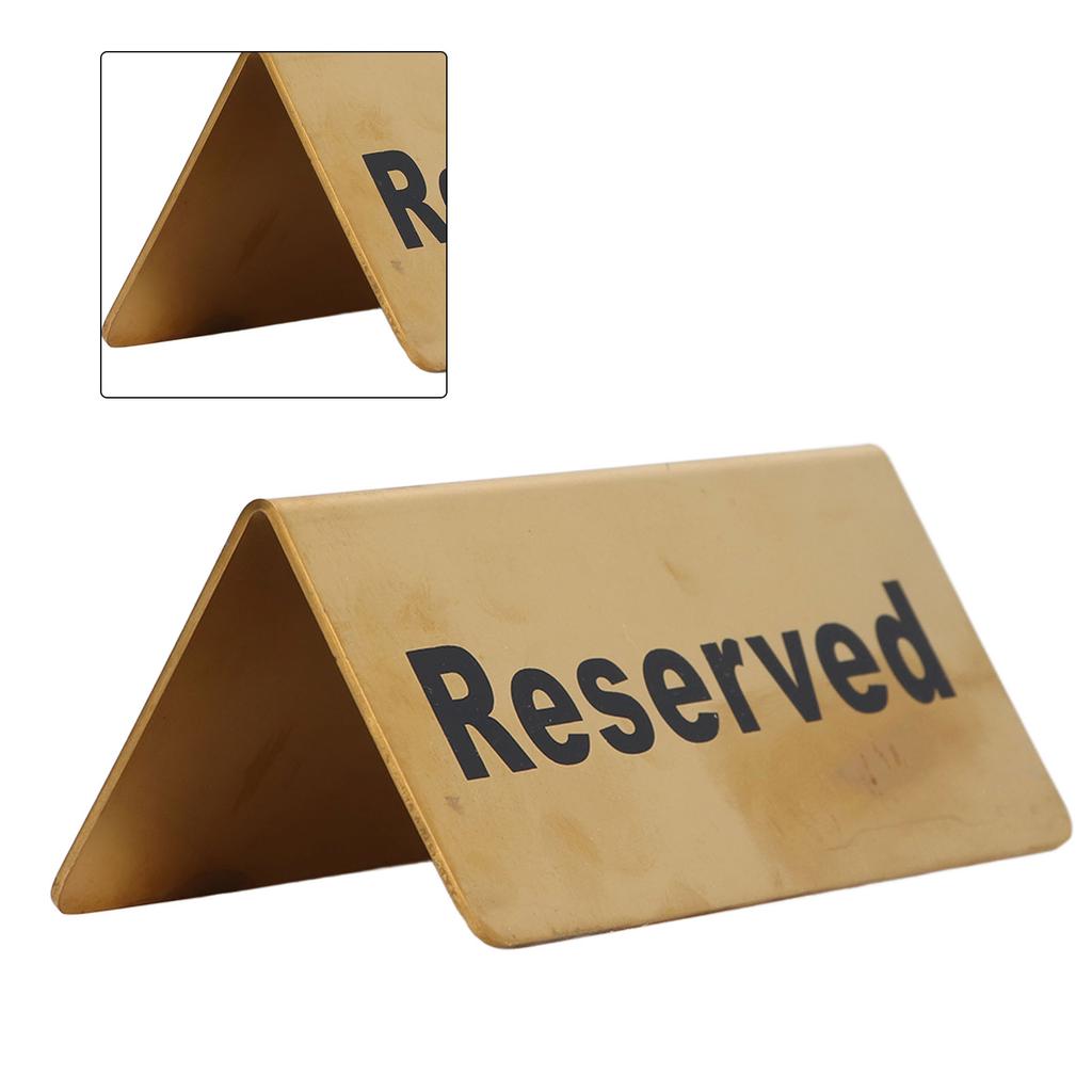 Металлическая настольная табличка Прочная нержавеющая сталь Двусторонняя Компактная Золотая настольная табличка для вечеринки свадьбы отеля