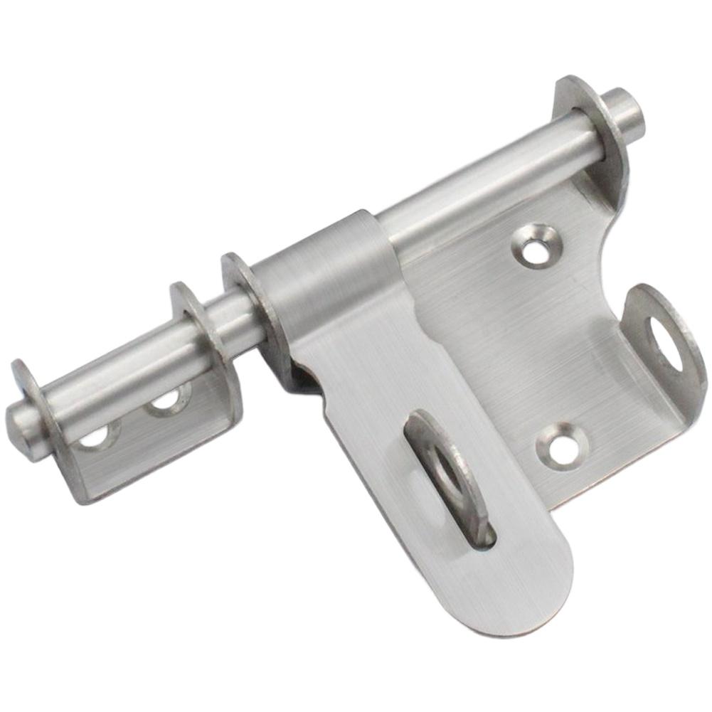 Sliding Door Bolt Lock for Wooden Doors and Garden Sheds Constructed of Stainless Steel with Padlock Hole for Enhanced Security