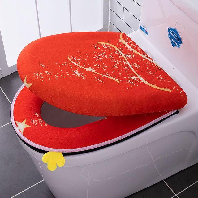 New Sale Toilet Cushion Household Set Toilet Seat Cover 1 /2 Piece Set Universal Toilet Cushion Zipper