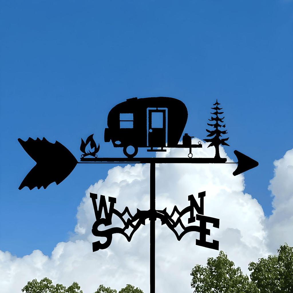 Декоративный железный флюгер - наружное украшение для металлической крыши