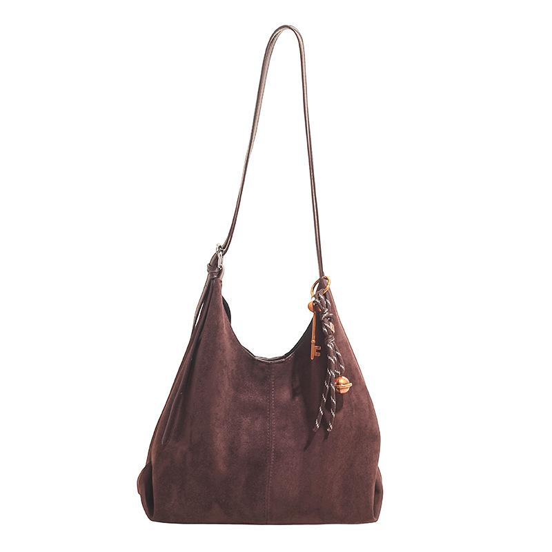 Матовая ретро-сумка женская большой вместимости 2025 новая осенне-зимняя повседневная на плечо женская сумка-тоут для поездок на работу