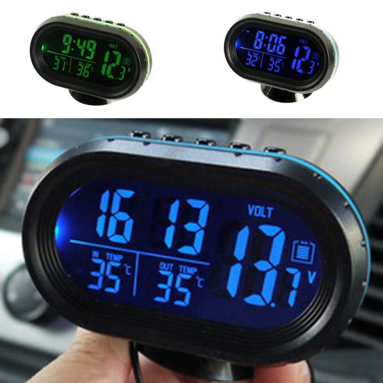 Универсальная ЖК-цифровая подсветка приборной панели, автомобильные часы, термометр, принадлежности для автомобиля