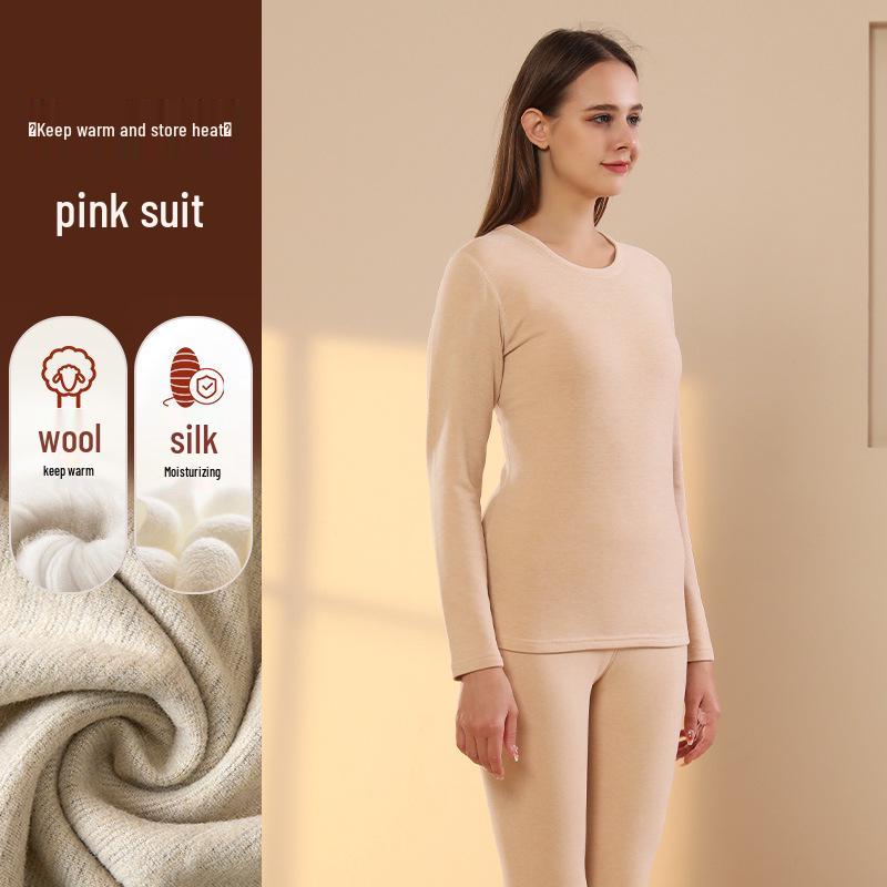 Men's Thermal Cashmere Silk Velvet Half-Turtleneck Suit for Winter Warmth