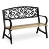 Garden Bench With Backrest 122 X 88.5 X 55.5 Cm Ivy Sofa