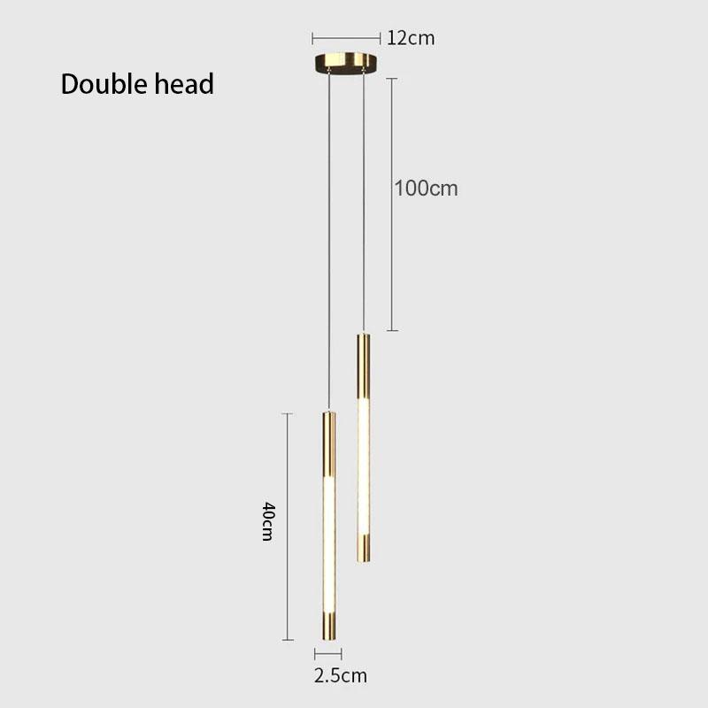 Минималистская длинная светодиодная люстра с подвесным светильником для спальни, гостиной, обеденного стола, коридора, домашнего декора, подвесной мебели, светильники