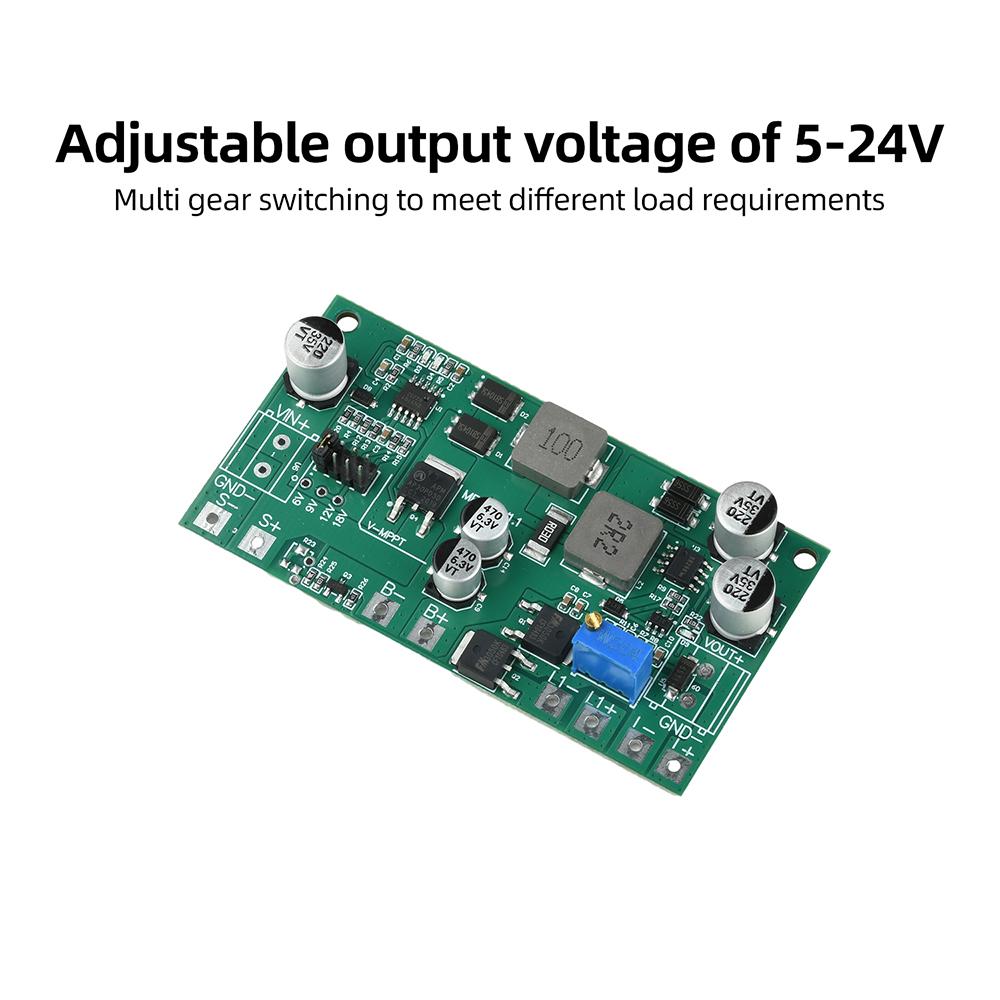 DC 5-28V 4A MTTP Solar Panel Charging Controller Board 6V / 9V / 12V / 18V Output for 3.7V Ternary Lithium Battery
