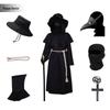 Plague Doctor Halloween Costume with Bird Beak Mask