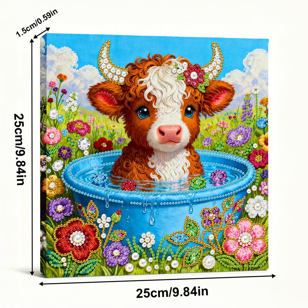 Картина «Алмазная мозаика с жемчугом» 25x25 см, сделай сам, для декора стены дома, с рамкой