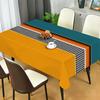 One polyester tablecloth, a simple colorful geometric pattern covering for the tabletop, suitable for indoor and outdoor usezyc