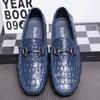 Синие модные повседневные туфли мужские мокасины блестящие фирменные лакированные кожаные туфли без застежек мужские туфли на плоской подошве обувь для вождения мужские мокасины мужская обувь