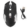 Wireless Bluetooth Mouse, 2.4GHz Rechargeable Silent Mouse with Optical Sensor, Adjustable DPI, Ergonomic Dual-Mode PC Mouse with Breathing Light