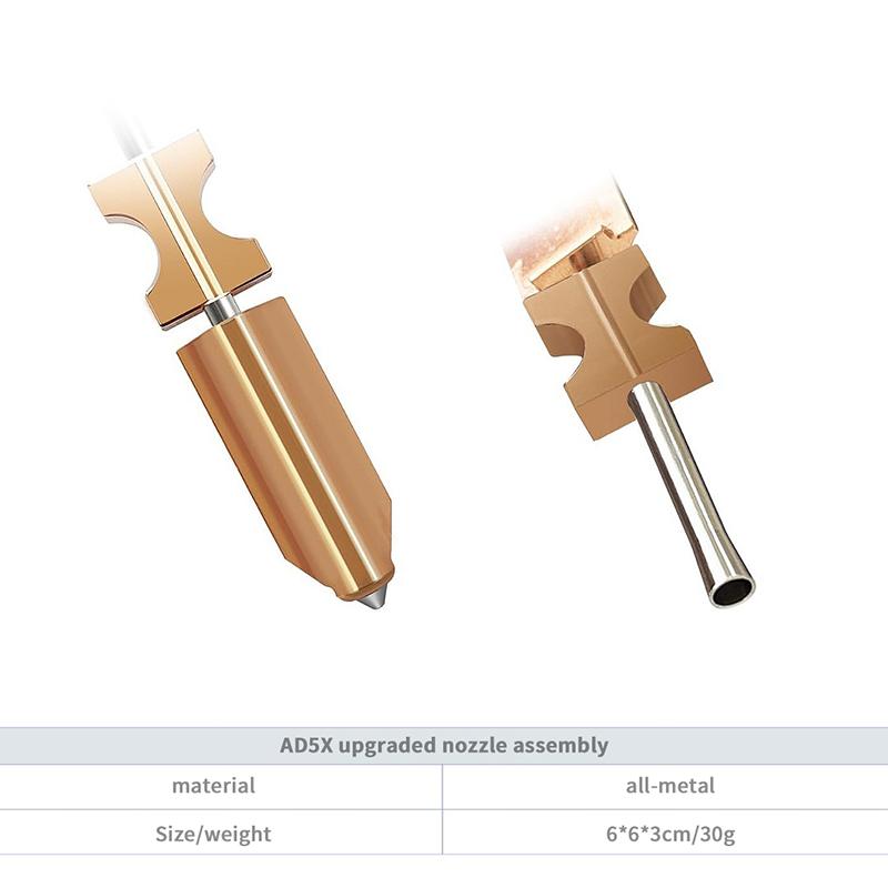 Flashforge AD5X Nozzle Upgrade Kit Hotend Extruder Detachable Multiple Size Durable Accessory for Innovative Prototyping