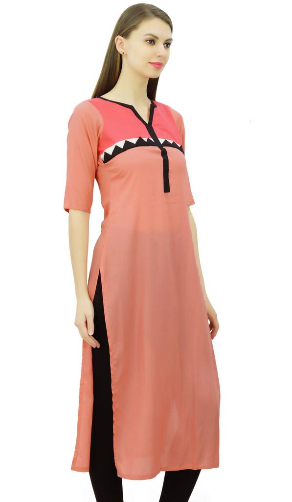 Phagun Женская однотонная Курта Дизайнер Курти Повседневная официальная туника Блуза