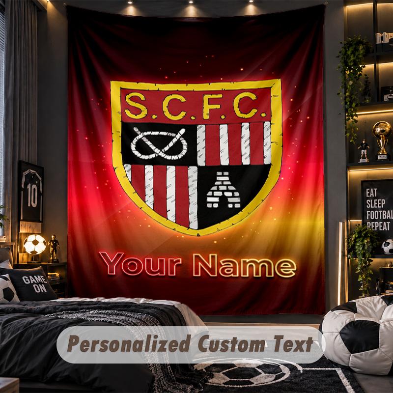 TapestryStoke City FC Custom Name Text Personalized Wall Hanging Tapestry Home Wall Decor