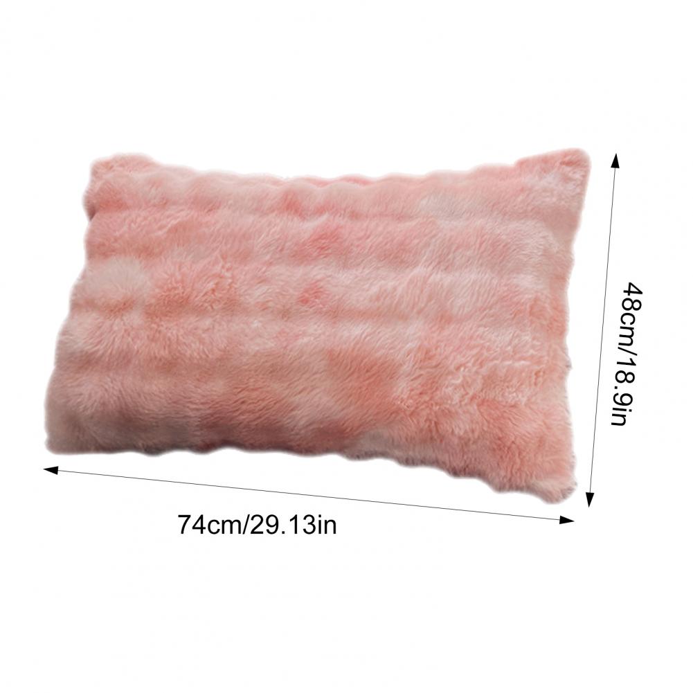 Плюшевая наволочка однотонного дизайна, уютная наволочка, осенне-зимняя теплая удобная наволочка для спальни