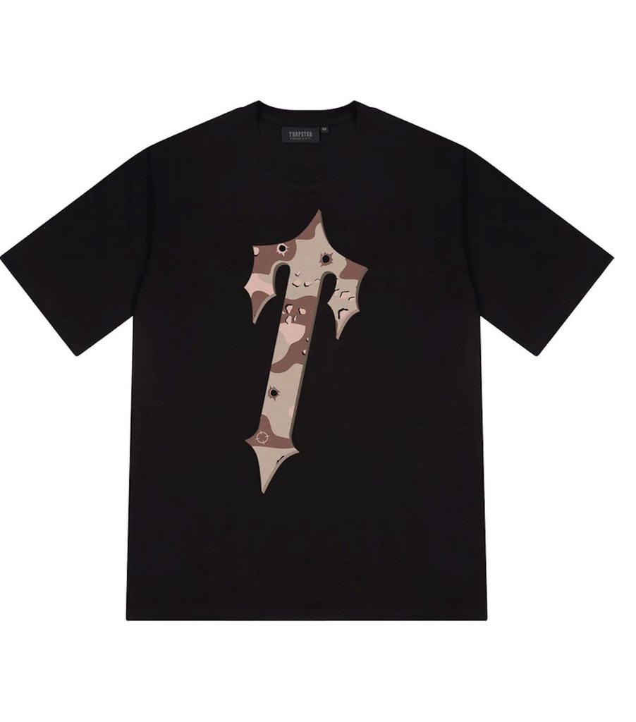 Cross-border new graffiti letter printing European and American street trendy brands loose and versatile casual men's and women's short-sleeved round