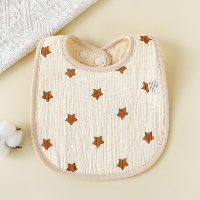 New Gauze U-shaped Baby Bibs Cute 6 Layers Cotton Saliva Towel Newborn Burp Cloths Bandana Scarf for Boy Girl Feeding Drool Bib