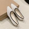 Women's Pointed Toe Flat Shoes Solid Color Knitted Slip On Shoes Casual Breathable Ballet Flats Women Flat Shoes Loafers Women