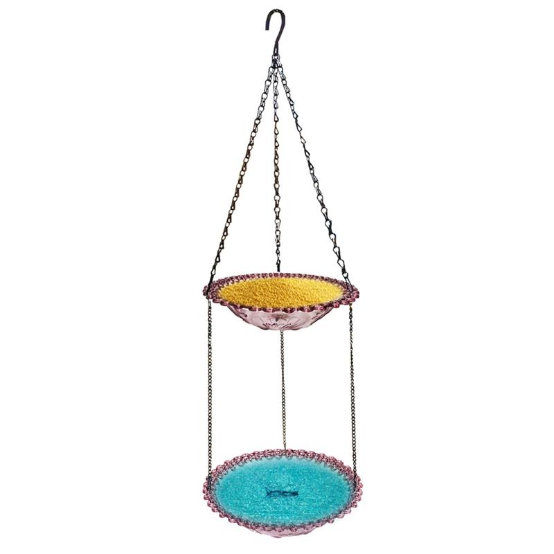 Pet Bird Outdoor Garden Hanging Bird Bath Bird Feeder