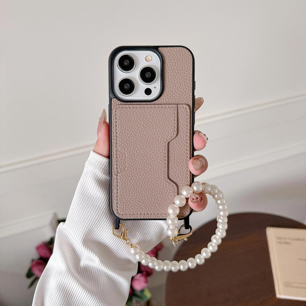 Кожаный ремешок на запястье с держателем для карт Чехол для телефона для IPhone 15 14 13 12 11 Pro Max 15 14 Plus Защитный противоударный чехол